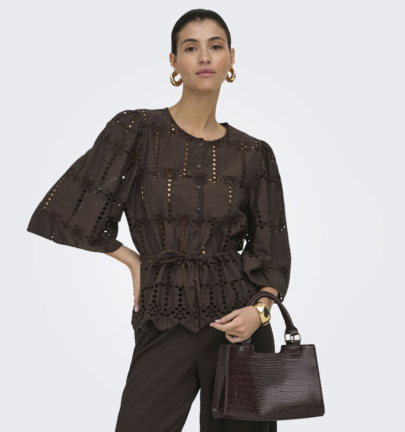 JDY Jojo Donkerbruine Blouse voor dames (375138)