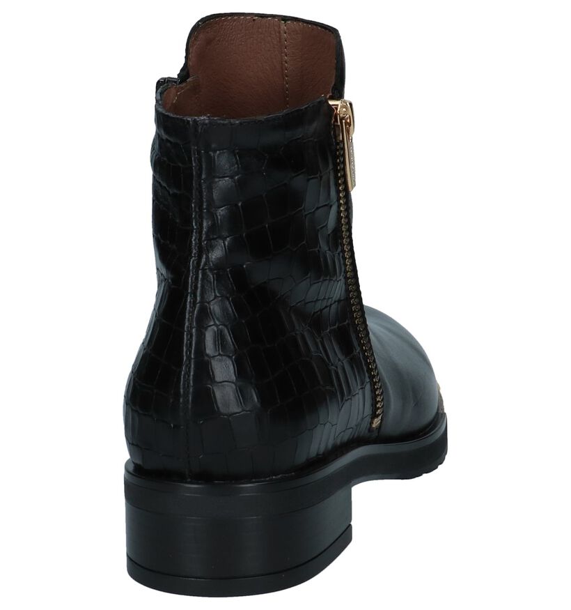 Wonders Zwart Geklede Boots in leer (232053)