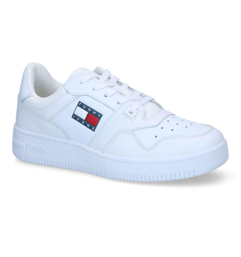 TH Tommy Jeans Retro Witte Sneakers in leer (318208)