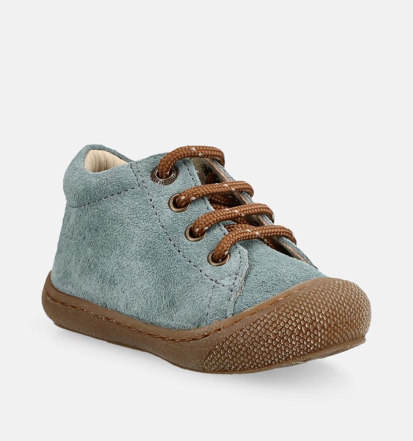 Naturino Cocoon Suede Boots &agrave; lacets pour b&eacute;b&eacute; en Bleu pour gar&ccedil;ons (380134) - pour semelles orthop&eacute;diques