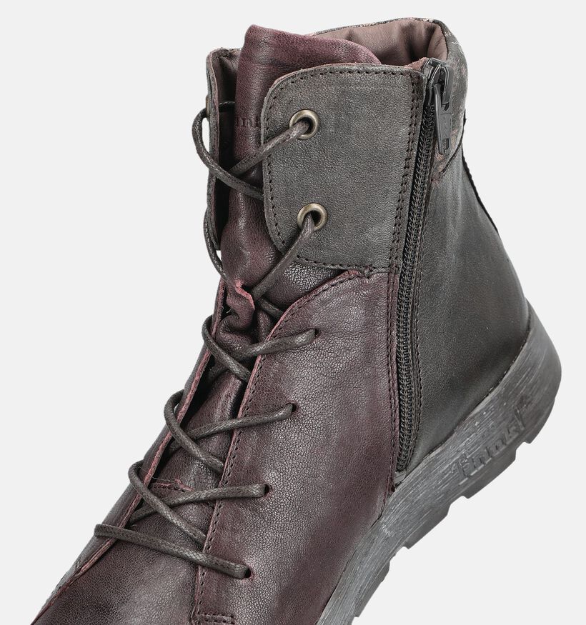 Think! Comoda Bordeaux Boots met Veter en Rits voor dames (381349)