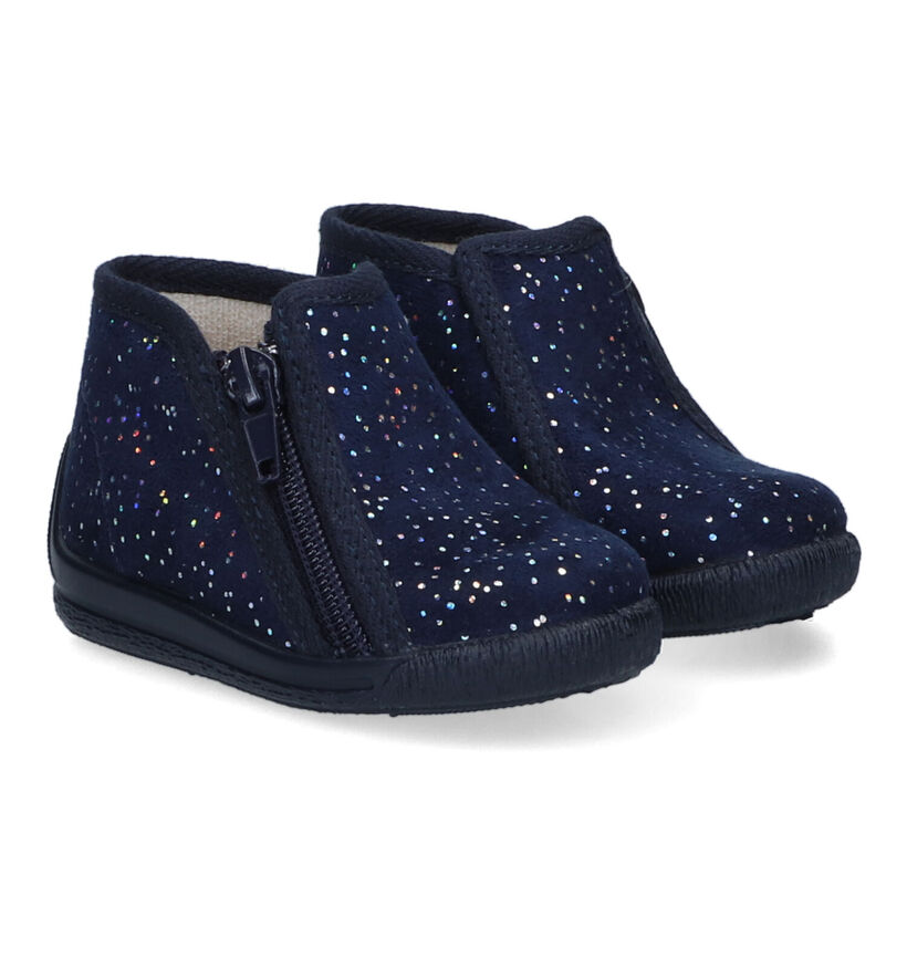 Bellamy Mimi Pantoufles en Bleu en textile (316990)