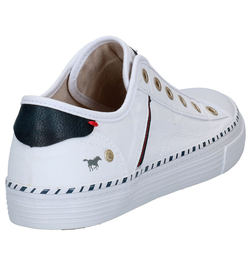 Mustang Witte Slip-on Sneakers in stof (285939)