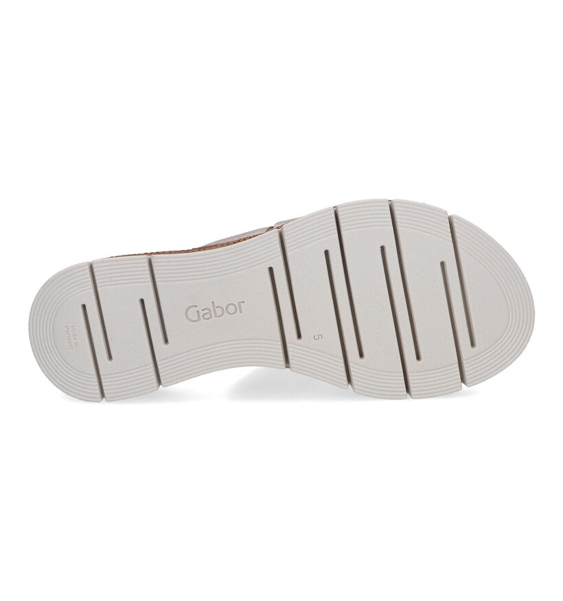 Gabor Comfort Mules en Or en cuir (306202)