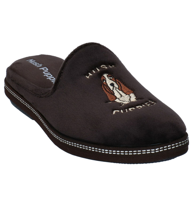 Hush Puppies Clema Pantoufles en Marron en textile (298463)