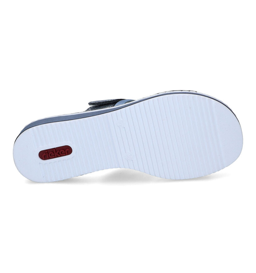 Rieker Blauwe Slippers in kunstleer (306782)