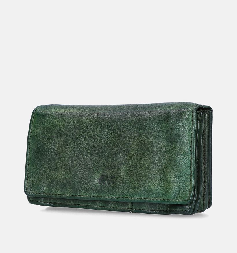 Bear Design Porte-monnaie zipp&eacute; en Vert pour femmes (382121)