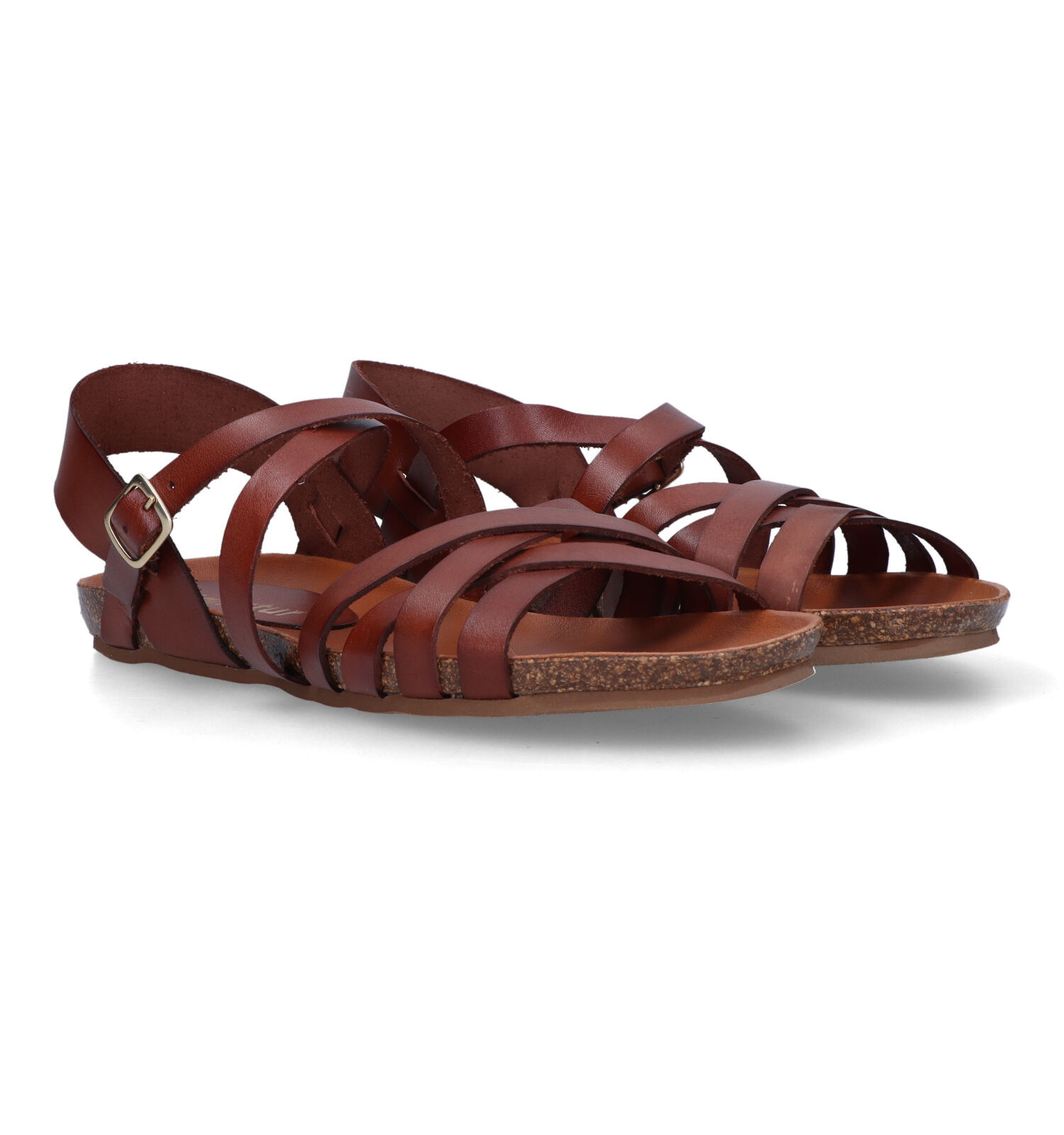 Sandalen dames 2025 cognac