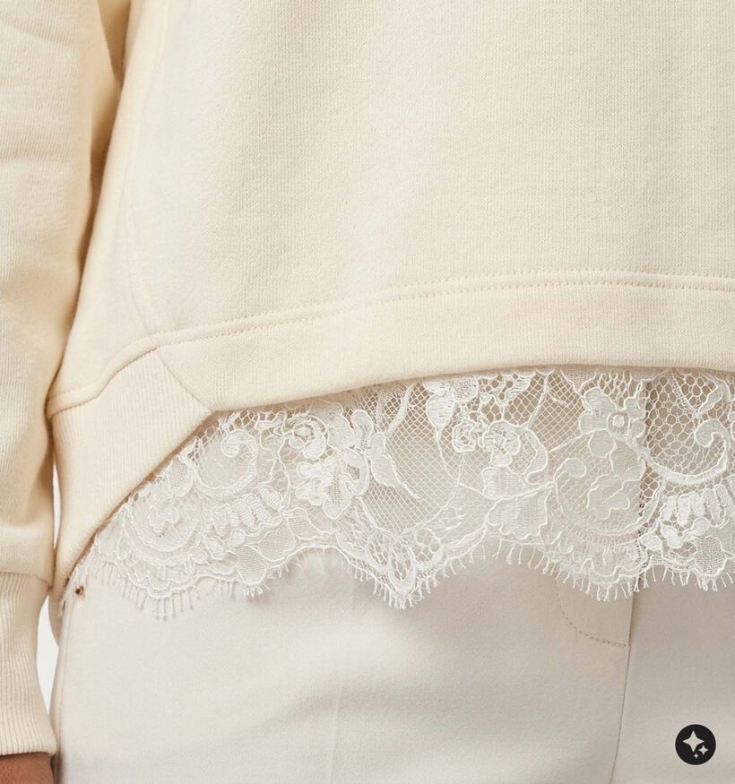 Ador&eacute; Nala Ecru Sweater met Kant voor dames (384097)