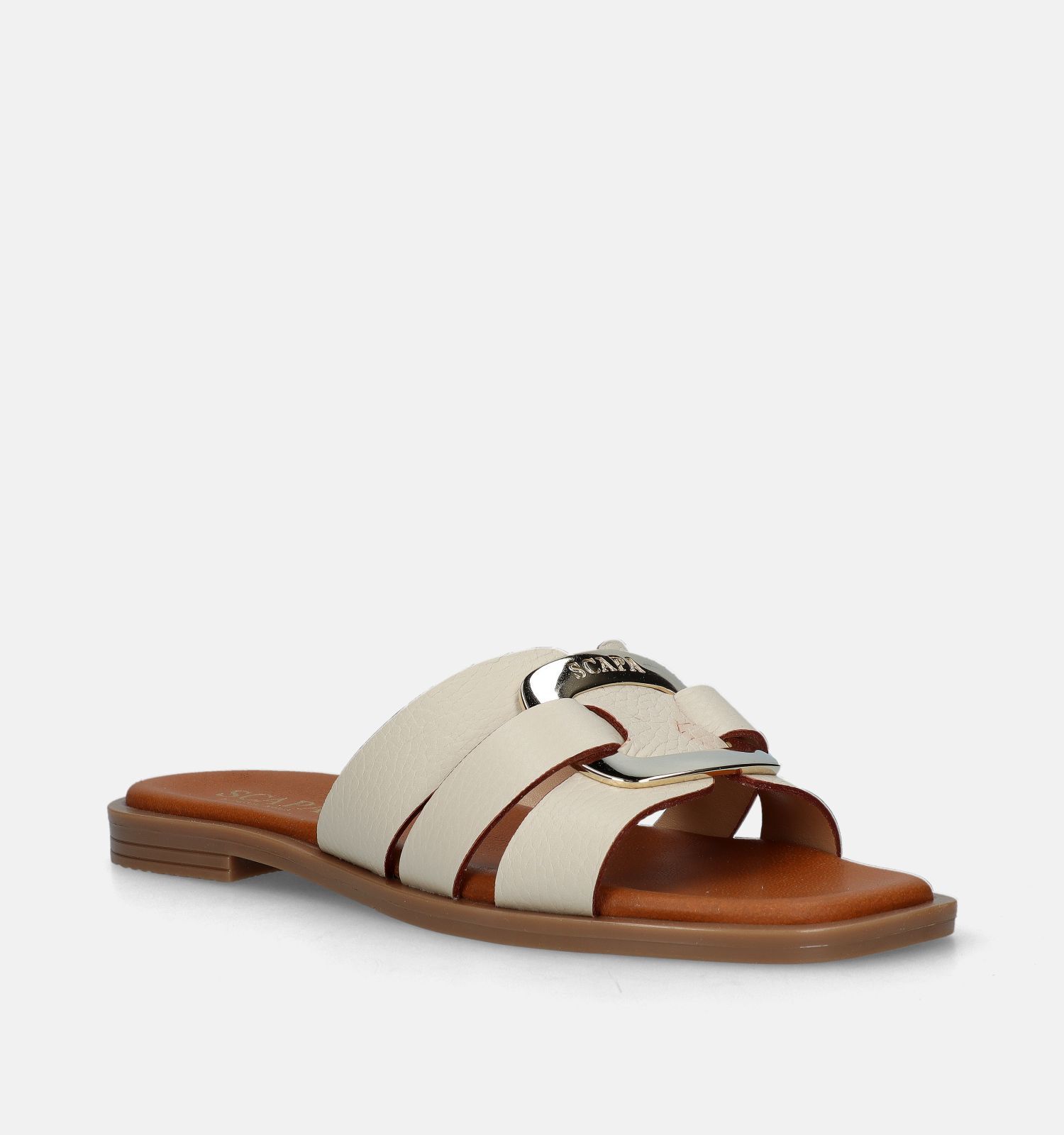 Scapa Ecru Muiltjes Dames Slippers Online op TORFS.BE