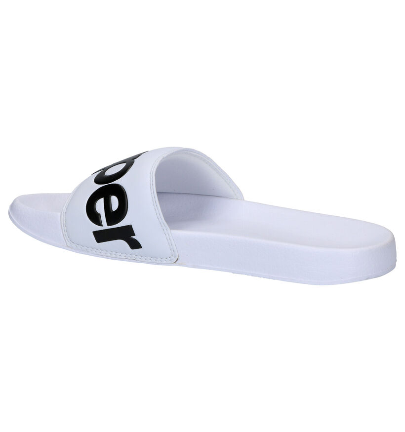 Superdry Witte Badslippers in kunstleer (287827)