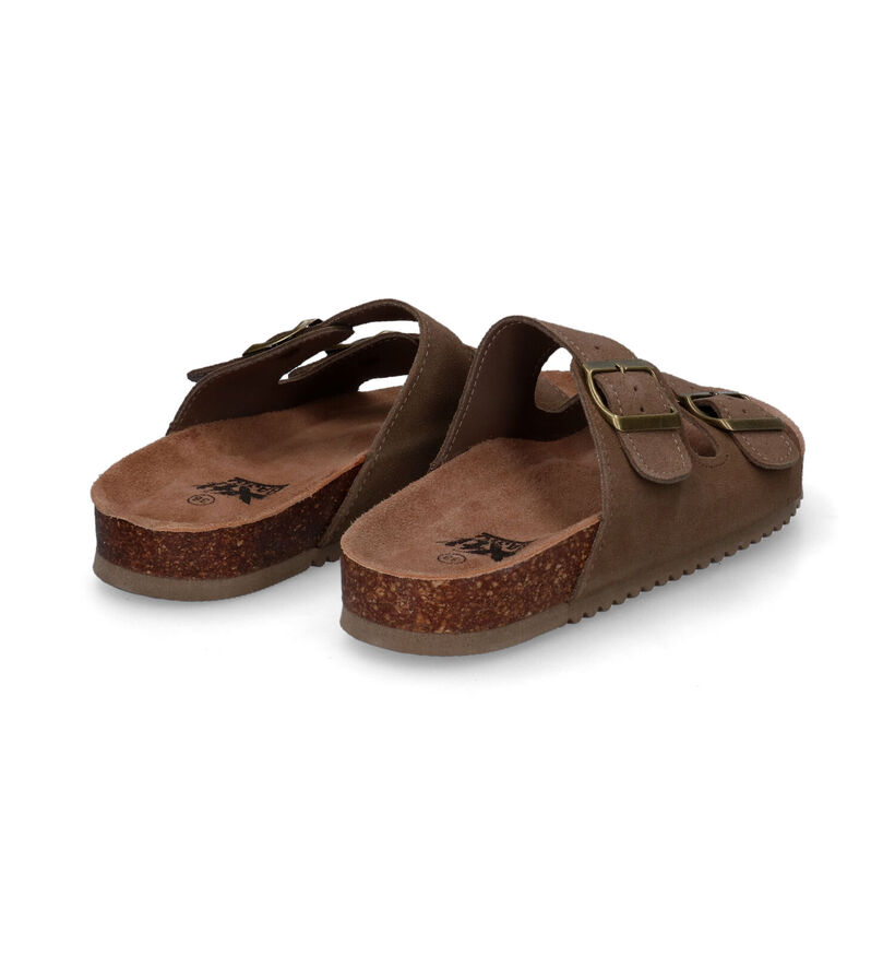 Xti Kaki Slippers in daim (319629)