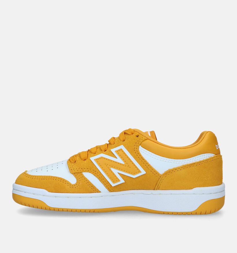 New Balance GSB480 Baskets en Jaune pour filles, garçons (327751) - pour semelles orthopédiques