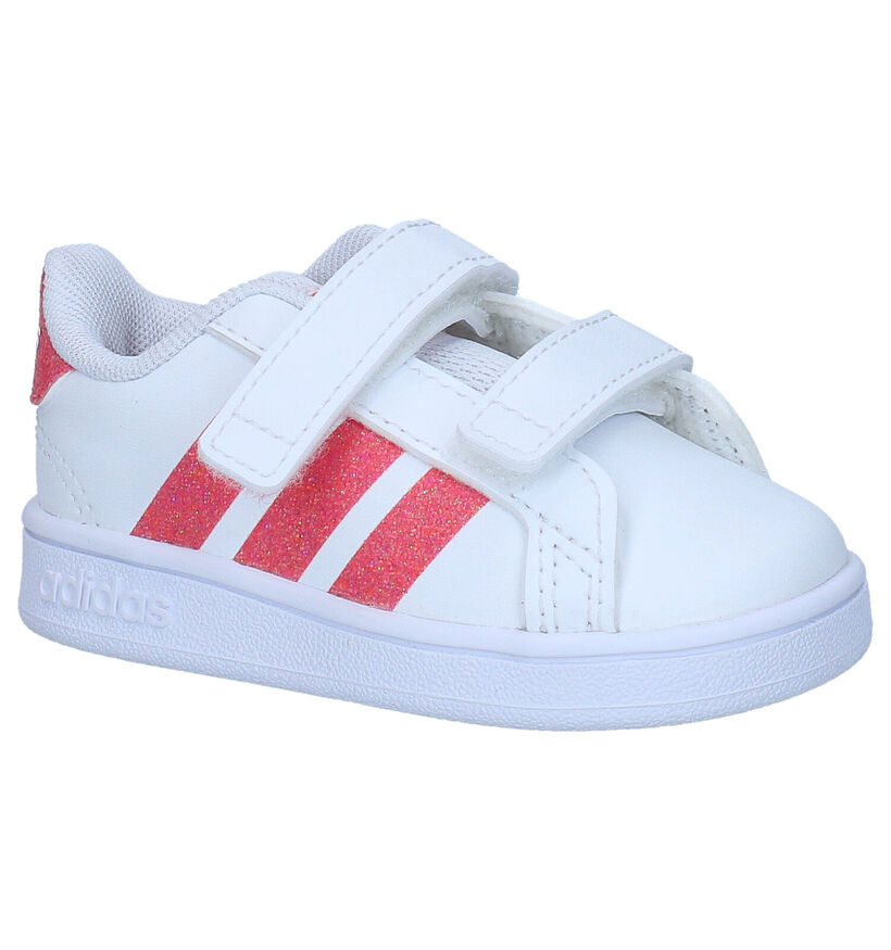 adidas Grand Court I Witte Sneakers in kunstleer (311536)