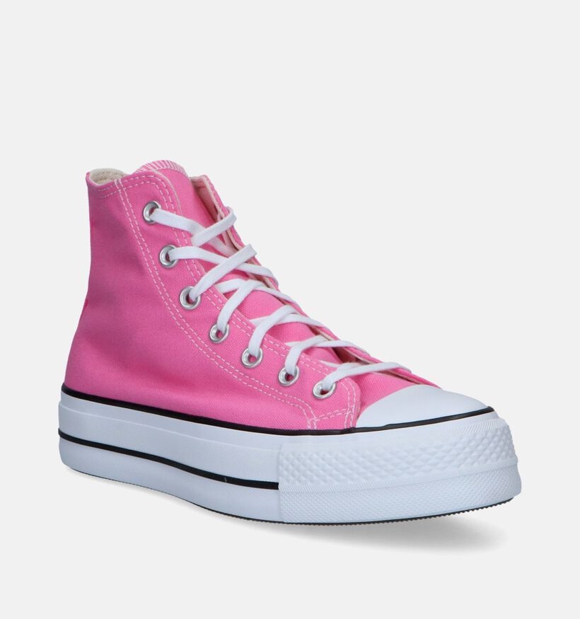 Converse Chuck Taylor All Star Lift Baskets en Rose pour femmes (341508)