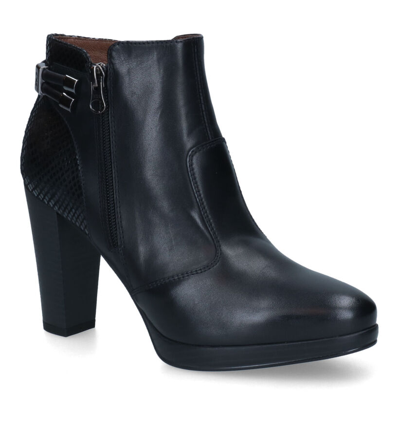NeroGiardini Bottines à talons en Noir en cuir (314547)