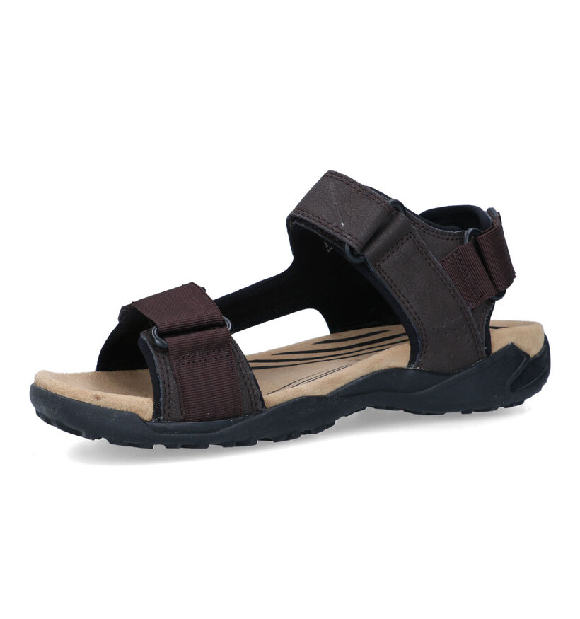 Geox Terreno Grip Bruine Sandalen in kunstleer (326735)