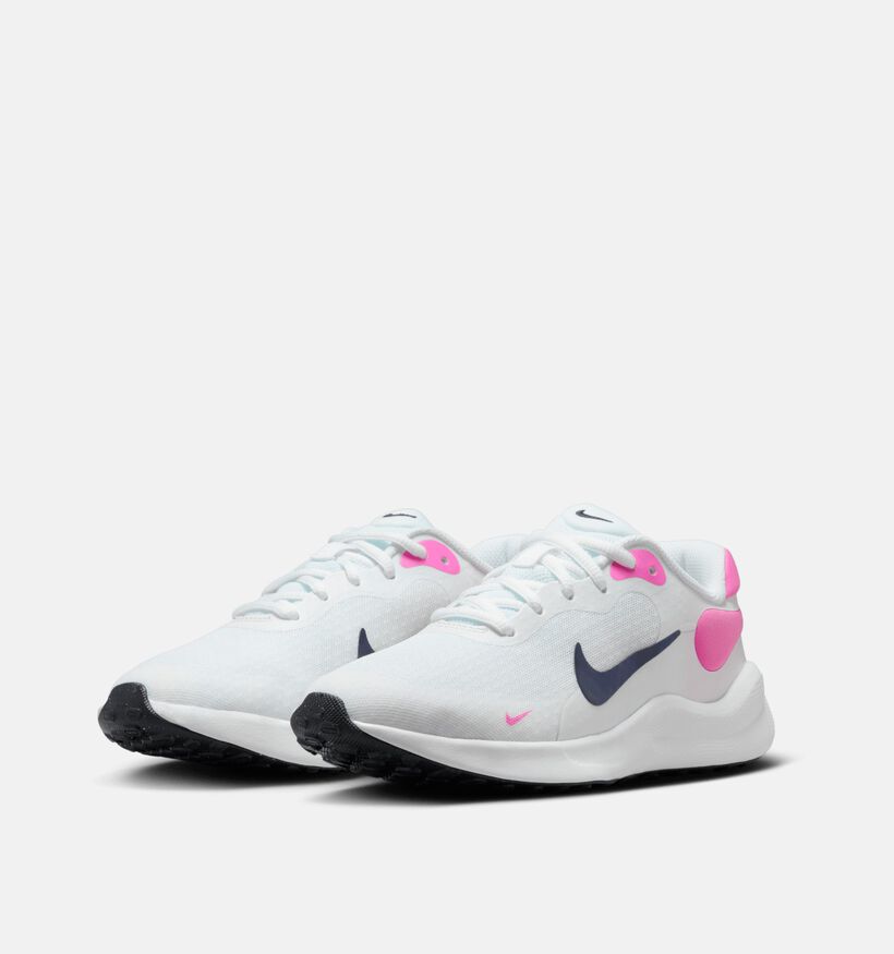 Nike Revolution 7 Witte Sneakers voor meisjes (357205) - geschikt voor steunzolen