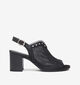 NeroGiardini Zwarte Sandalen met blokhak voor dames (356018)