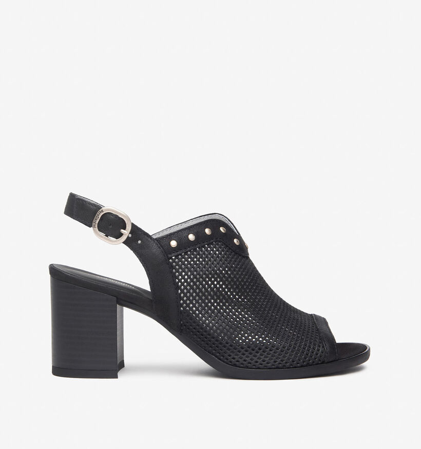 NeroGiardini Sandales avec talon carré en Noir pour femmes (356018)