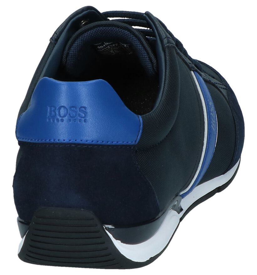 Hugo Boss Chaussures basses en Bleu foncé en textile (240858)