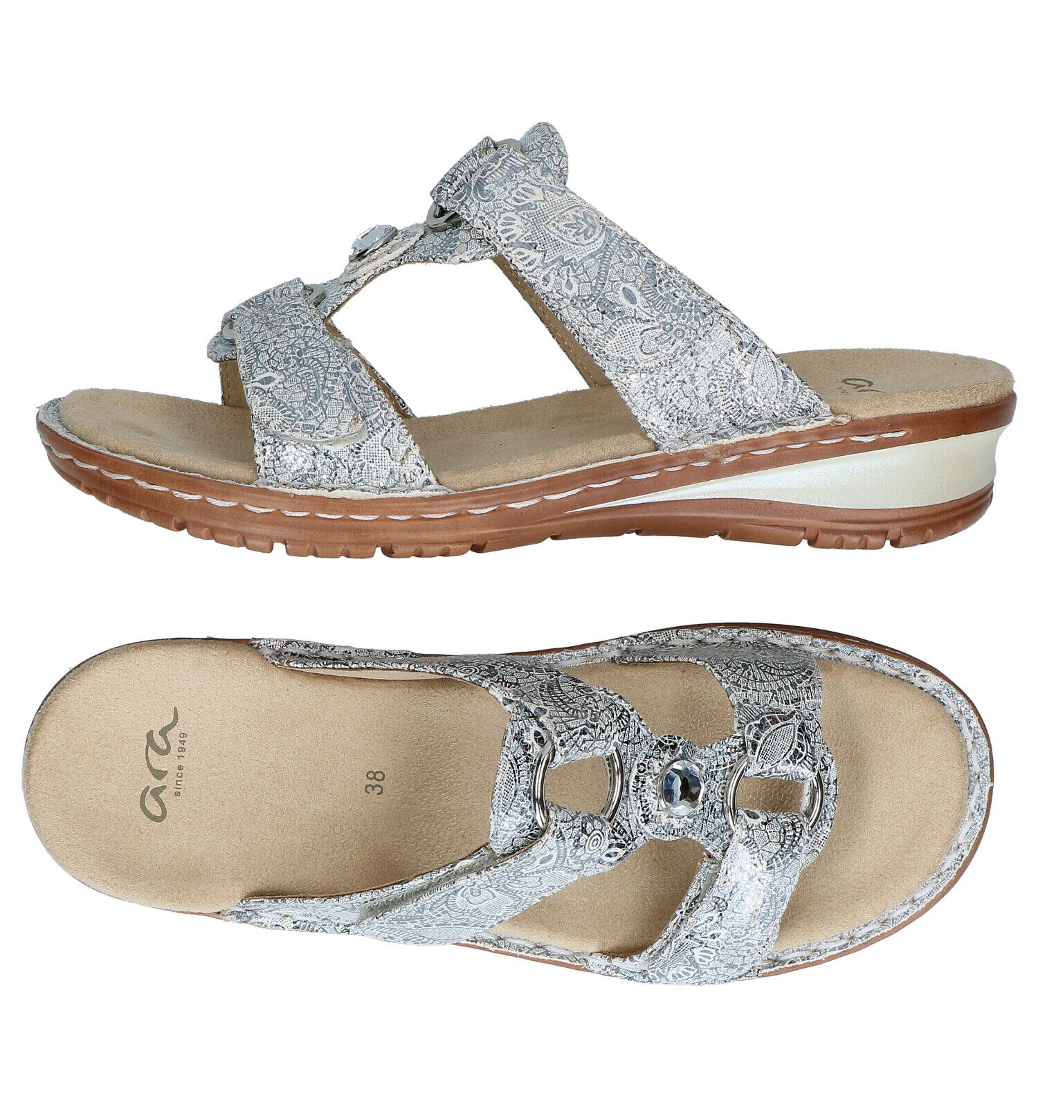 Ara Hawaii Zilveren Slippers Dames Slippers Online op TORFS.BE