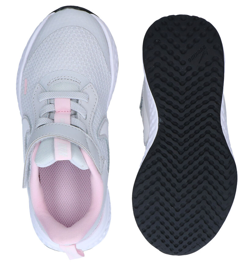 Nike Revolution Grijze Sneakers in leer (291161)
