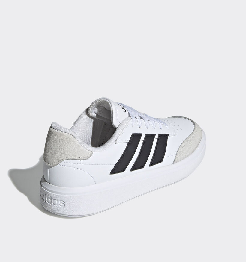 adidas Courtblock Witte Sneakers voor jongens, meisjes (343213) - geschikt voor steunzolen