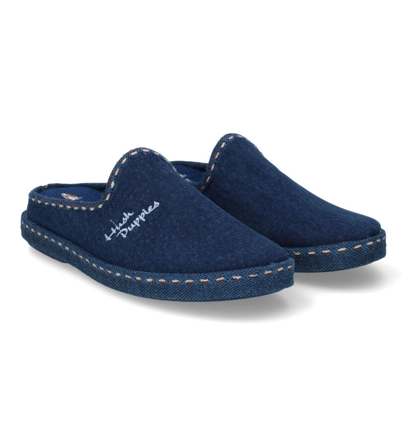 Hush Puppies Douna Pantoufles en Bleu pour hommes (309222)