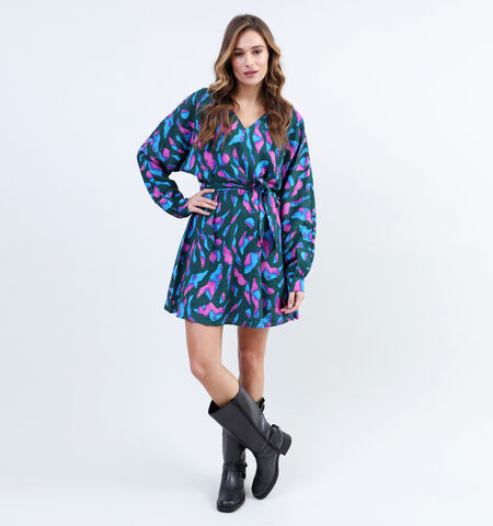 Korte jurk blauw