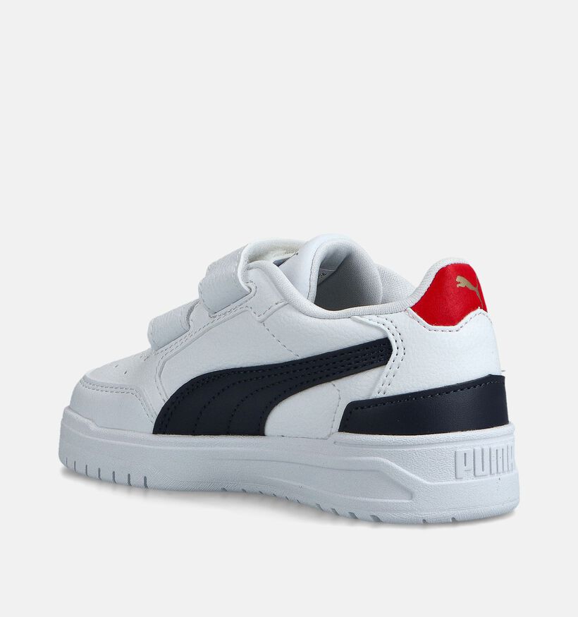 Puma Shuffle Downtown Witte Sneakers voor jongens, meisjes (359198) - geschikt voor steunzolen