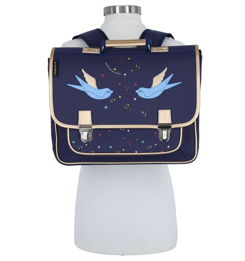 Caramal & cie. Hirondelles Cartable en Bleu en simili cuir (277368)