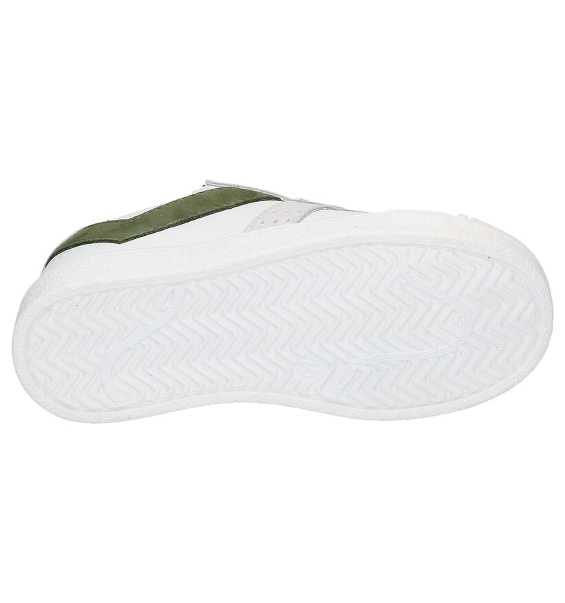 Witte Lage Sneakers Little David Palmer in leer (273230)