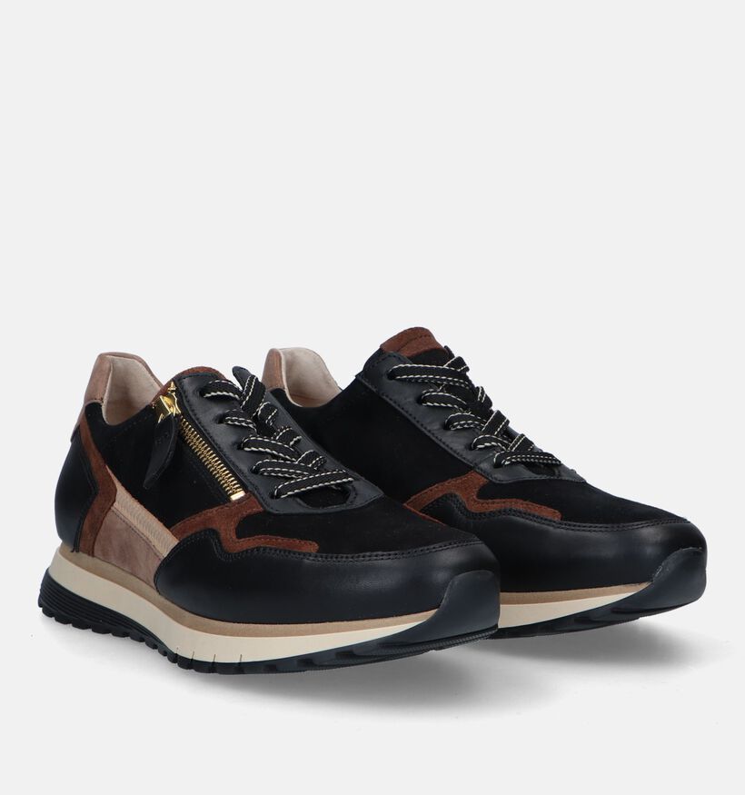 Gabor OptiFit Zwarte Sneakers voor dames (331141) - geschikt voor steunzolen