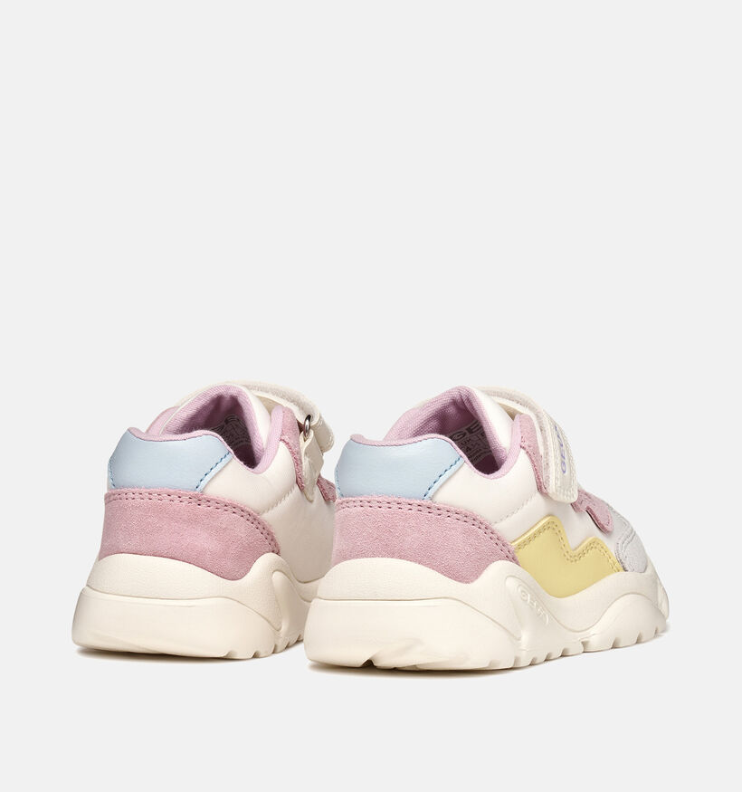 Geox Baskets pour b&eacute;b&eacute; en Blanc/Pastel pour filles (368435) - pour semelles orthop&eacute;diques