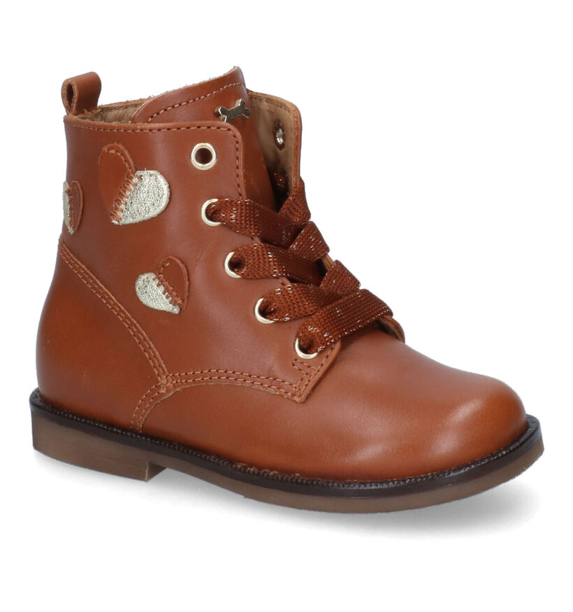 STONES and BONES Fera Bottines en Cognac pour filles (313898) - pour semelles orthopédiques