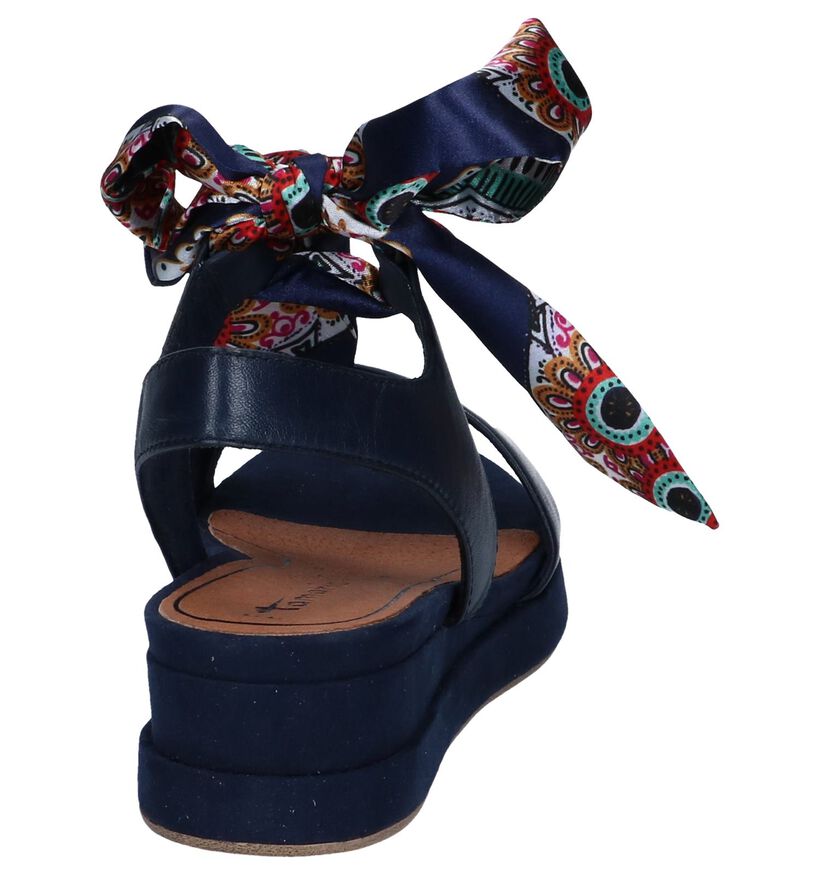 Tamaris Sandales à talons en Bleu foncé en cuir (248996)