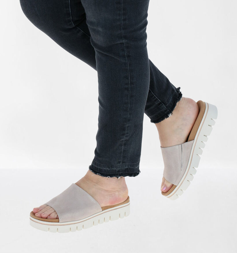 Gabor Beige Muiltjes in nubuck (289530)