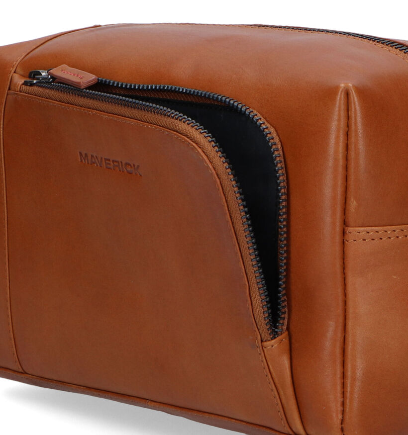 Maverick Cognac Toilettas voor heren (326082)