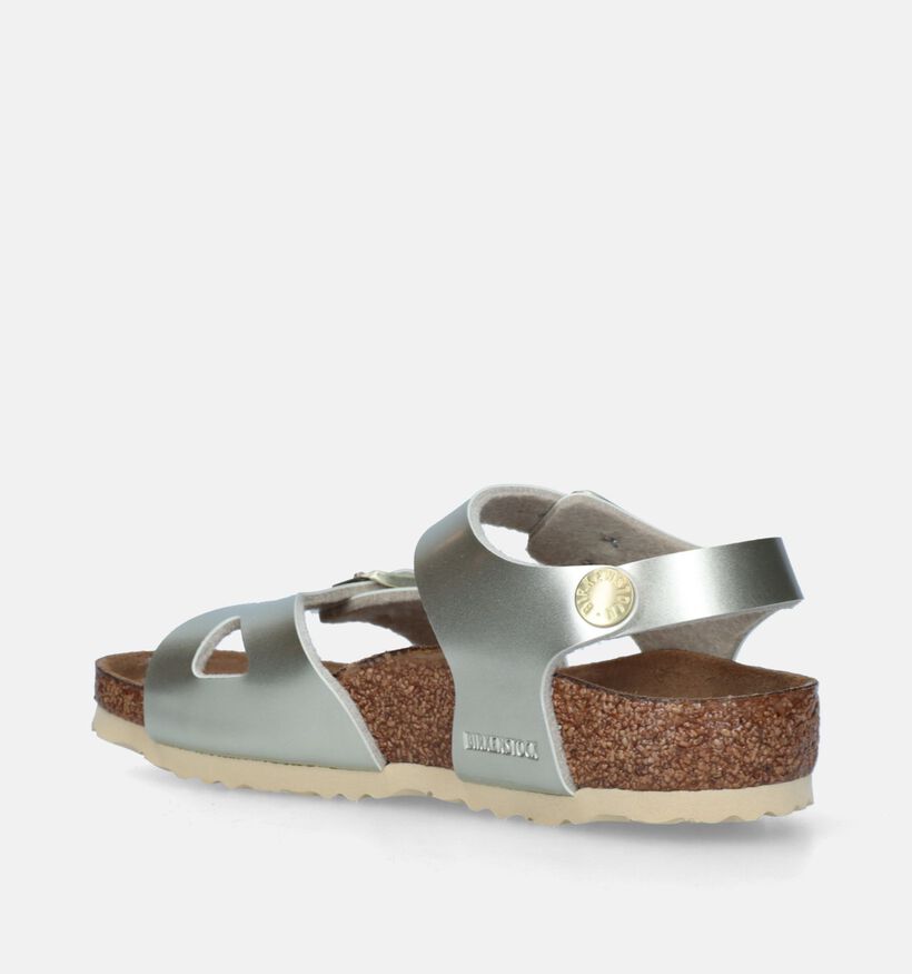 Birkenstock Rio Birko Flor Sandales en Or pour filles (338102)