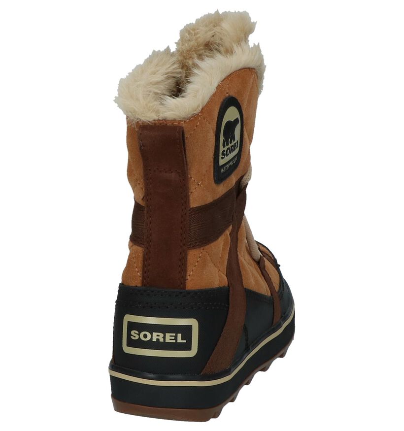 Sorel Glacy Explorer Cognac Snowboots in daim (231096)