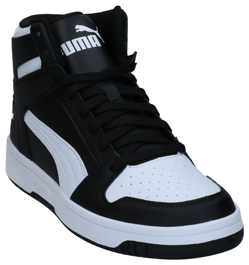 Puma Rebound Layup SL Zwarte Sneakers in kunstleer (307174)