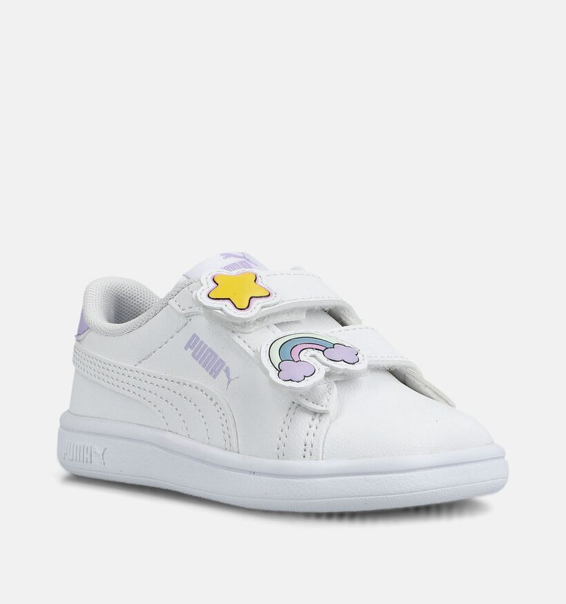 Puma Smash 3.0 Baskets basses en Blanc pour filles (375587) - pour semelles orthop&eacute;diques