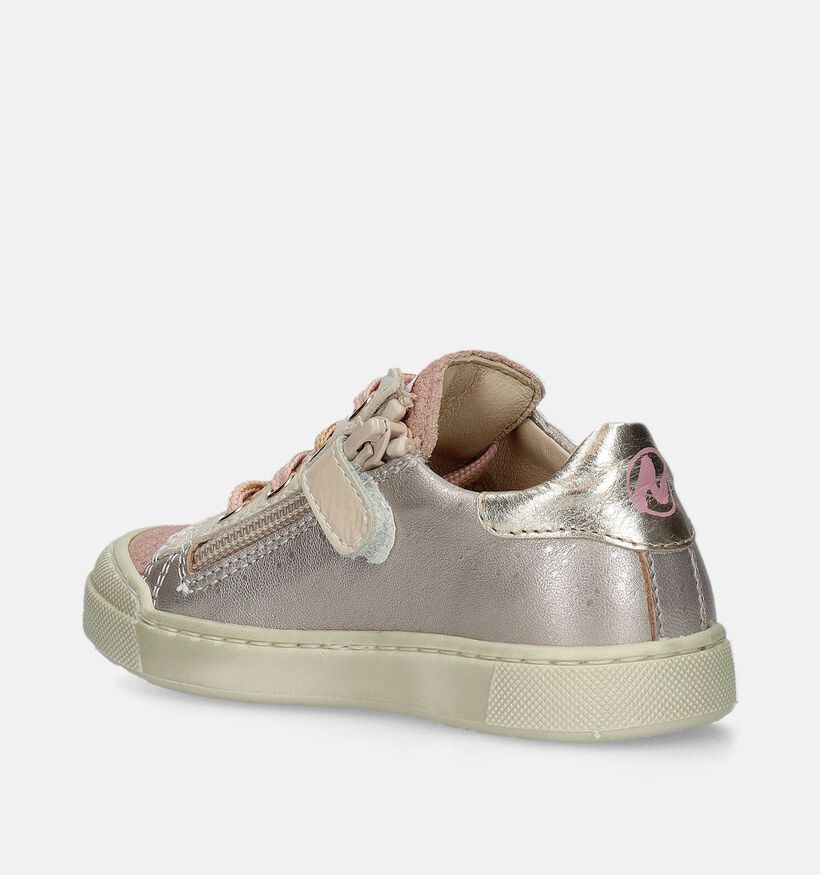 Naturino Clarendon Zip Baskets en Or rosé pour filles (339323) - pour semelles orthopédiques