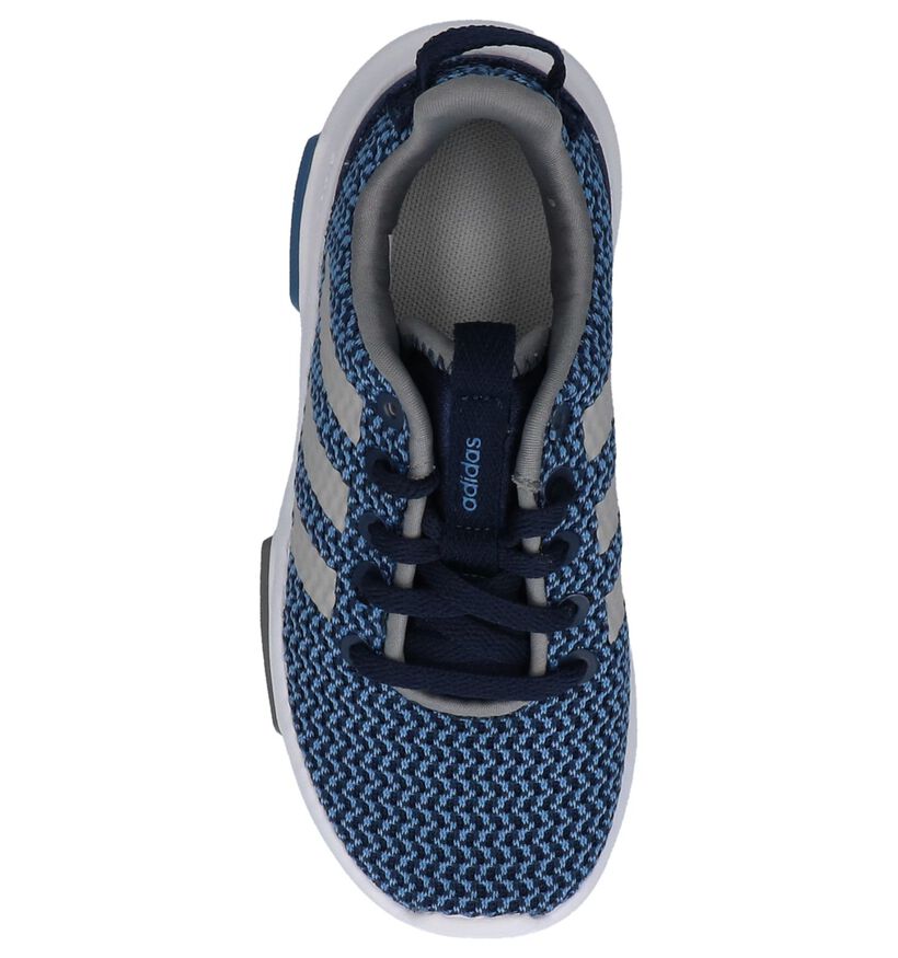 adidas Cloudfoam Racer TR K Baskets en Bleu en textile (221645)