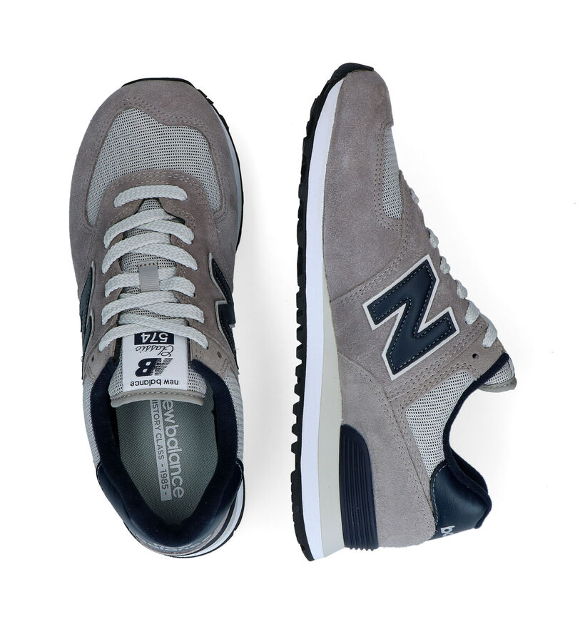 New Balance ML 574 Baskets basses en Gris pour hommes (353357) - pour semelles orthopédiques