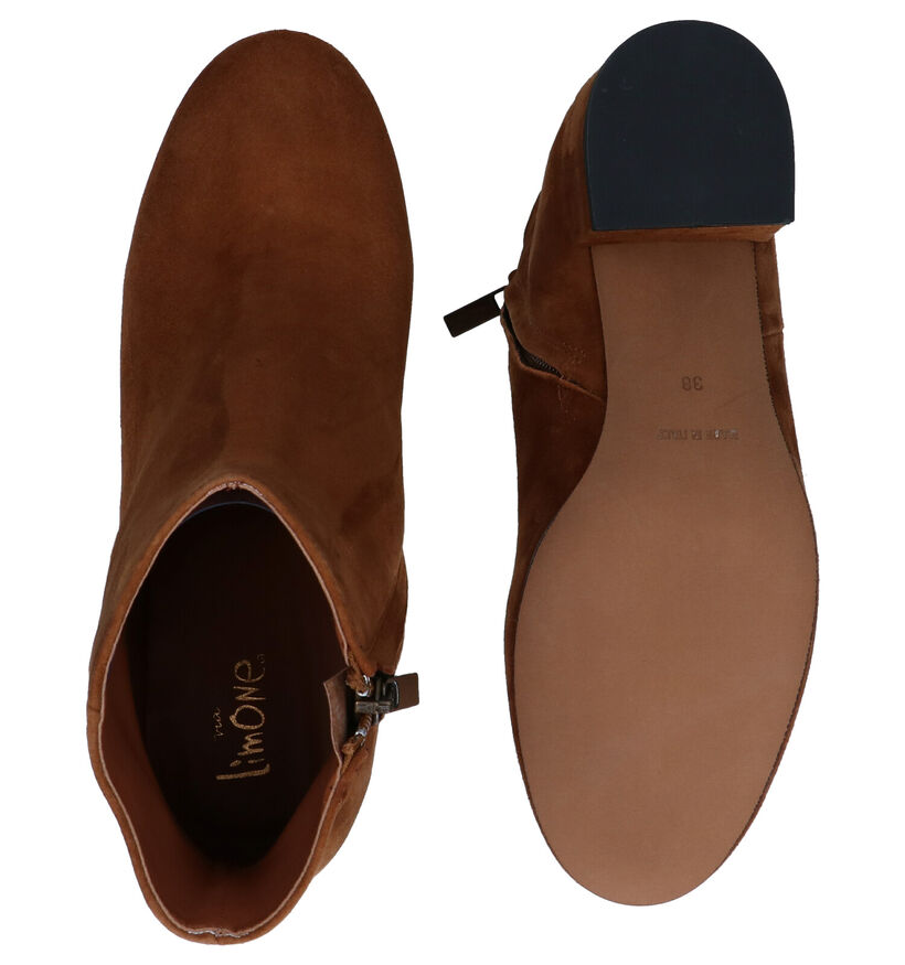 Via Limone Cognac Enkellaarzen in nubuck (281549)