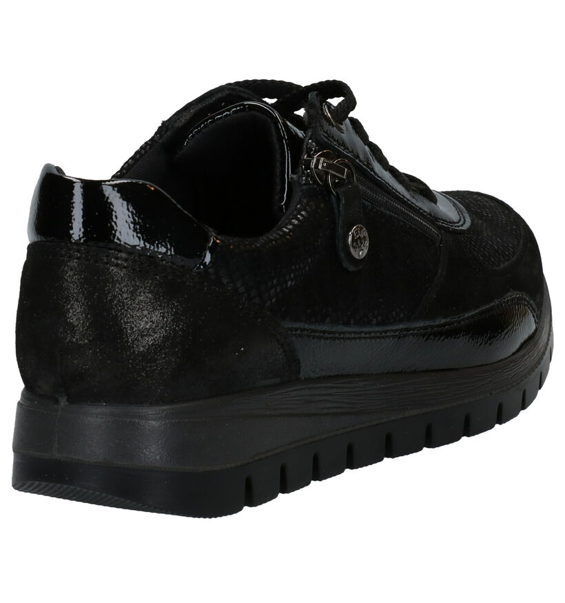 Hush Puppies Itou Zwarte Veterschoenen in lak (292697)