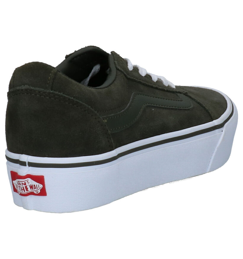 Vans Ward Platform Zwarte Skate sneakers voor dames (328043)