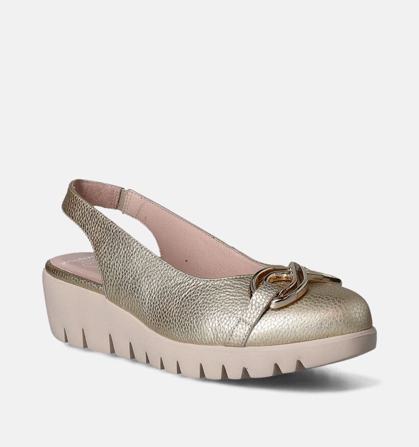 Wonders Gouden Pumps met sleehak voor dames (357829)
